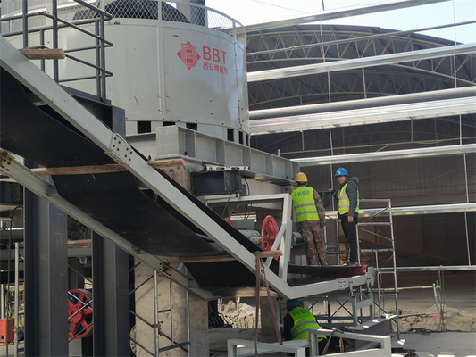 Otomatis Lini Produksi Brick Clay Wet Pan Mill Mesin dengan 8500kg Inner Roller Berat