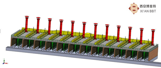 Teknologi Refractory Clay Brick Tunnel Kiln Otomatis Disesuaikan