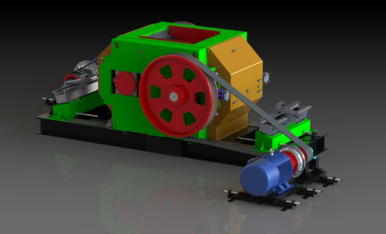Double Tooth High Speed ​​Roller Crusher Baja Mangan Diameter Input 20mm