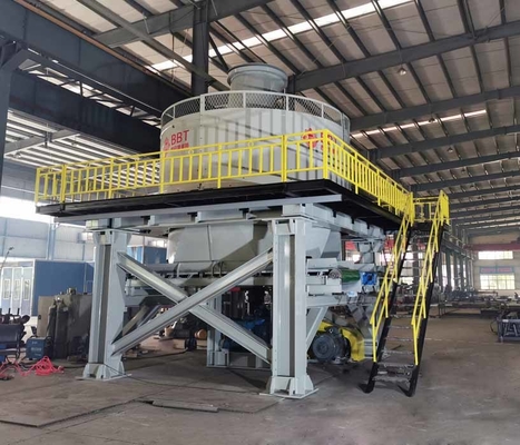 Lini Produksi Bata Wet Pan Mill 65200kg Berat Disesuaikan