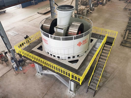 45 - 60 M³ / H Wet Pan Mill Untuk Mesin Penghancur Bahan Bata Tanah Liat Lini