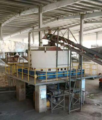 Bata Tanah Liat Membuat Wet Pan Mill Grinding Dengan Motor Listrik TWPM185