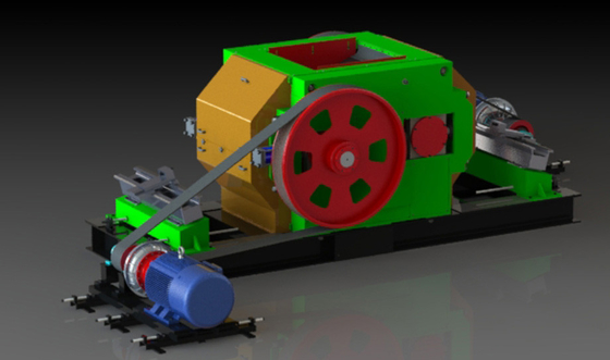 Peralatan Pengolahan Mineral BBT Double Roller Hammer Mill Crusher Disesuaikan