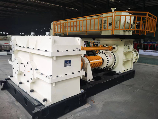 Dua Tahap Vacuum Extruder Clay Brick Machine Lini Produksi Mixing Shaft