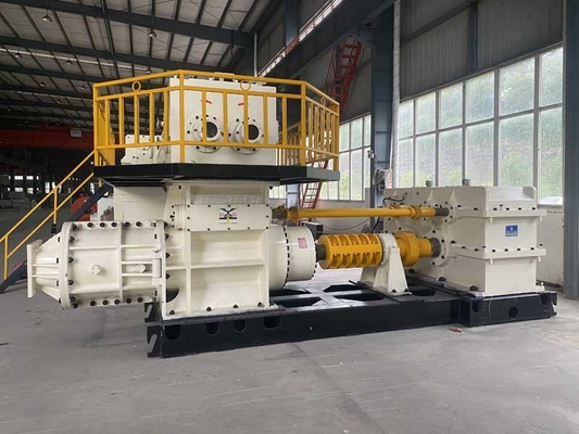 EV60A Carbon Steel Vacuum Extruder Clay Brick Forming Machine Mencampur Gigi