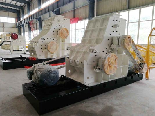 180kw Double Rotor Hammer Crusher dengan 36 Hammer dan Toleransi kandungan air Tidak lebih dari 8,5% untuk pengolahan mineral