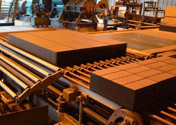 Fly Ash Automatic Clay Brick Machine Mesin Cetakan Batako Berongga Dengan Pengering