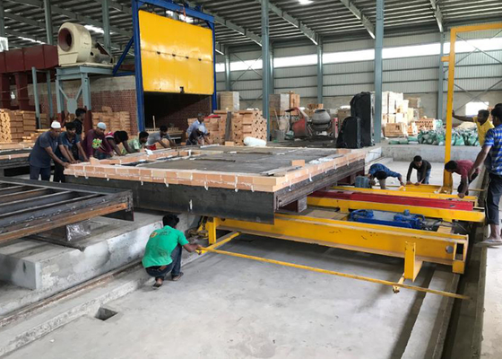 Hidrolik mendorong mesin kiln tanaman batu bata tanah liat peralatan tambahan kiln terowongan