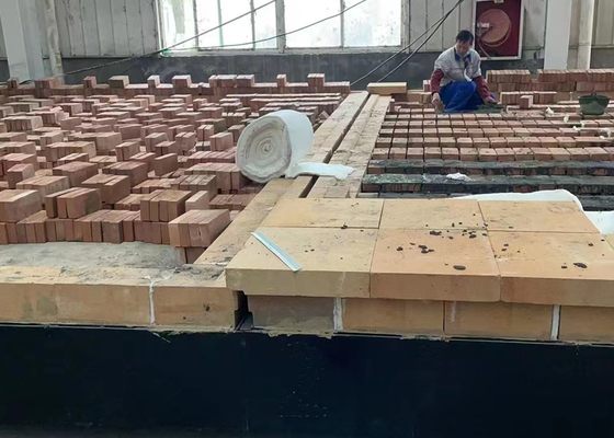 Hollow Blocks Brick Tunnel Kiln Cart Sistem Keseimbangan Tekanan Disesuaikan
