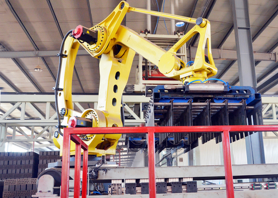 Mesin Penumpukan Robot 9.5kVa Untuk Pembuatan Bata Tanah Liat Otomatis Penuh