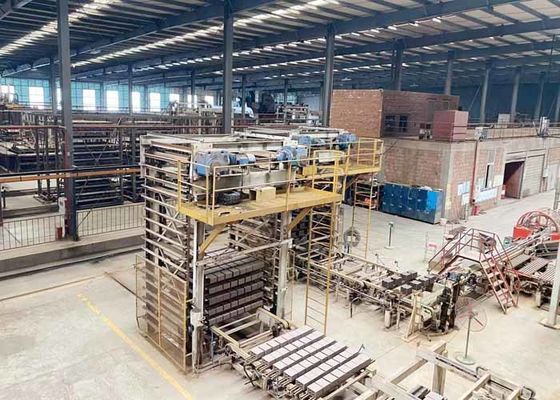 Jalur Produksi Otomatis Terowongan Tungku untuk Pembuatan Blok Berongga Tanah Liat dengan Pengering Terowongan dan Kapasitas Besar 800 ton/hari