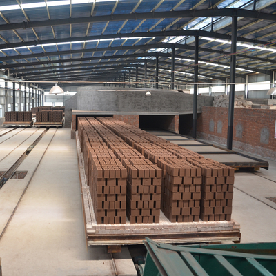 Kiln Terowongan Bata Tanah Liat Otomatis Penuh Dengan Ruang Pengering
