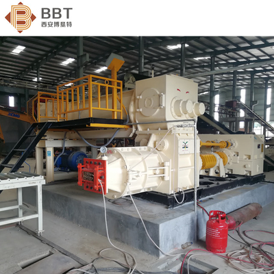 Mesin ekstruder vakum proyek kiln batu bata tanah liat otomatis penuh