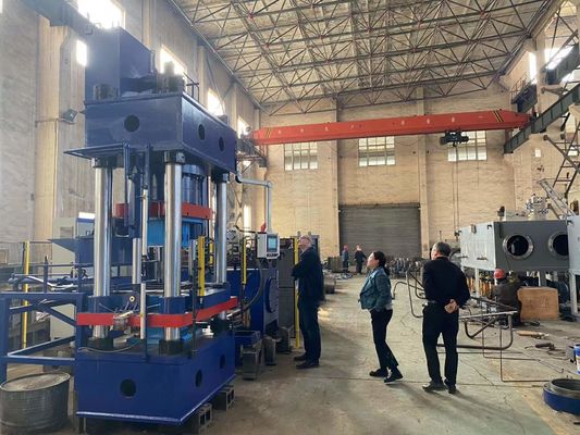 Custom Building Tekanan Tinggi 20 T Untuk 1200 T Biru Hydraulic Press Untuk Insulating Brick Making Dan Refractory Brick Making,
