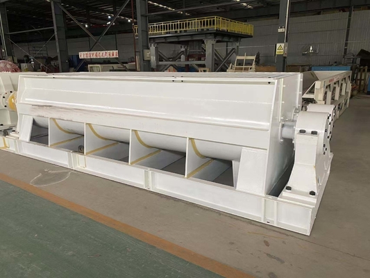Pencampur Paddle Poros Ganda 75KW 60 - 110T/H Pencampur Sekrup Ganda Untuk Penghancuran