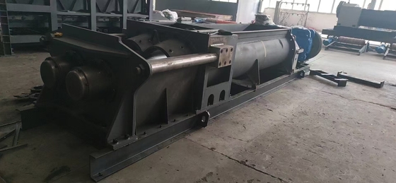 Twin Shaft Paddle Mixer Peralatan Pengolahan Bahan Baku Mesin Membuat Batu Gamping Mesin Campuran Double Shaft Mixer