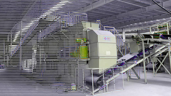 Proyek pembuatan blok tanah liat berongga 120 ton/jam mesin pengumpan kotak konveyor sabuk untuk jalur pembuatan batu bata tanah liat merah otomatis penuh