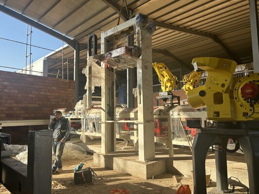 BBT Sistem Bongkar &amp; Pengepakan Batako Berbahan Bakar Tanpa Palet Sepenuhnya Otomatis